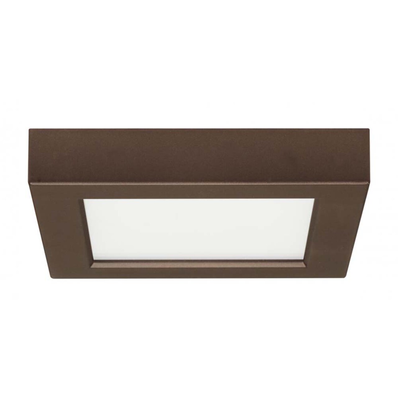 10.5w 5.5-in Flush Mount LED Fixture 3000K Square Shape Bronze Finish 120v
